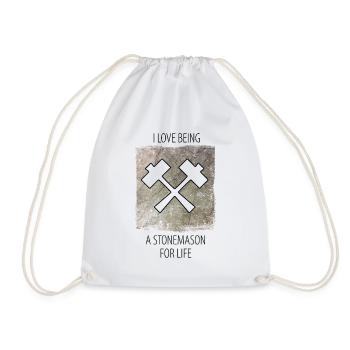 Stonemason Stone Sculptor Saying - Drawstring Bag - white - Front