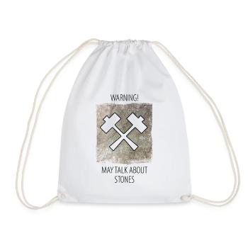Stonemason Stone Sculptor Saying - Drawstring Bag - white - Front