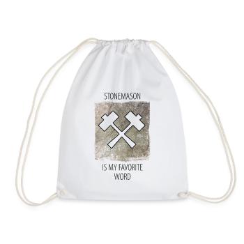 Stonemason Stone Sculptor Saying - Drawstring Bag - white - Front