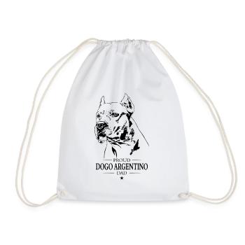 Dogo Argentino Dad Dog Dog Wilsigns - Drawstring Bag - white - Front