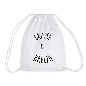 Tshirt breton breizh , tshirt humoristique breizh - Sac de sport léger - blanc - Devant
