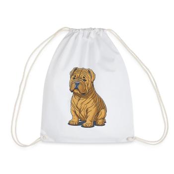 Shar-Pei - Drawstring Bag - white - Front