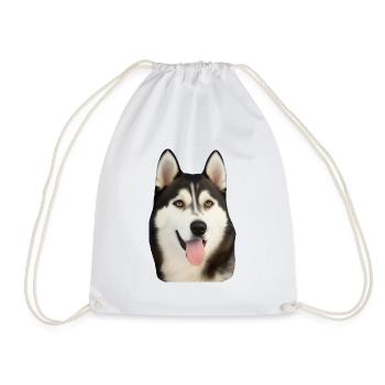 dog - Drawstring Bag - white - Front