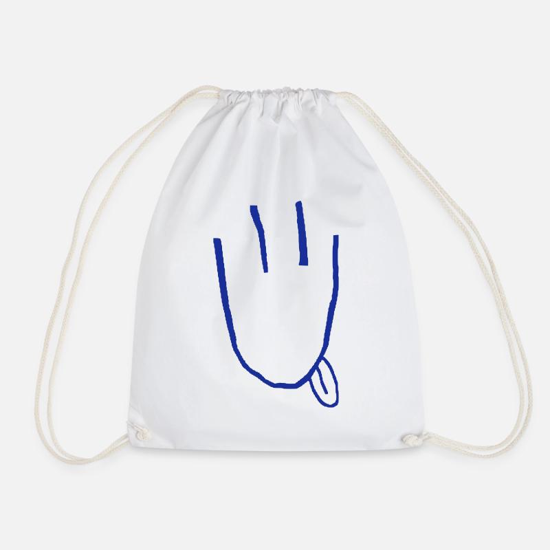 Smiley - Turnbeutel - Weiß