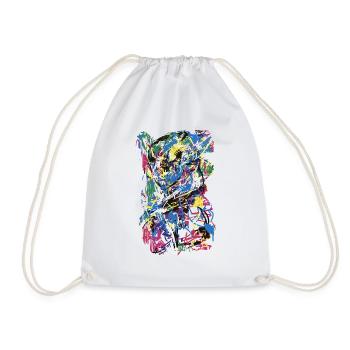 Abstract Painting - Drawstring Bag - white - Front