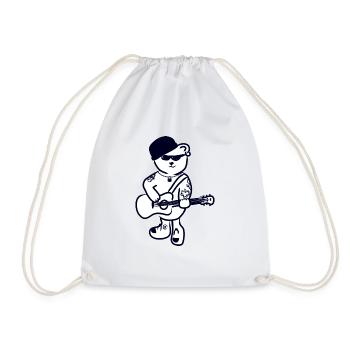 Manslayer Bear - Drawstring Bag - white - Front