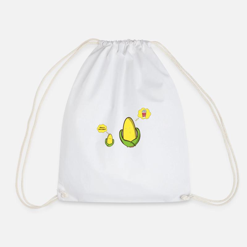 Corn you note? Mais Corn Spruch Geschenk Idee - Turnbeutel - Weiß