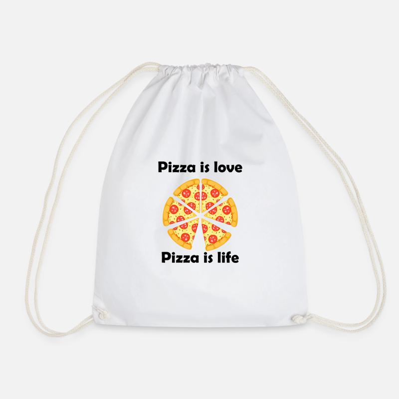 Pizza - Turnbeutel - Weiß