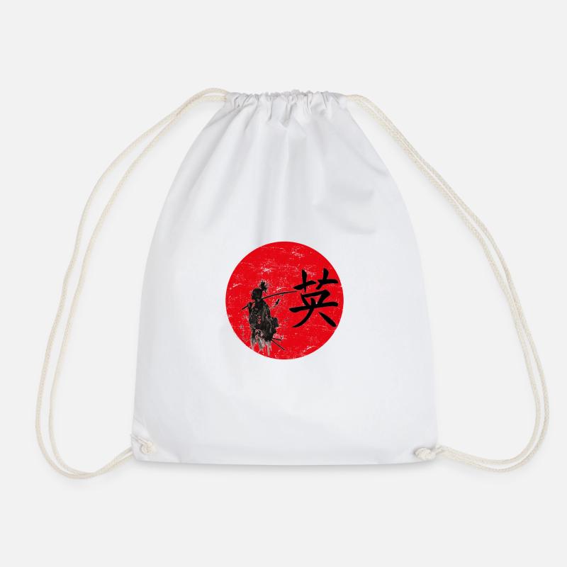 courage mut japanese writing - Drawstring Bag - white