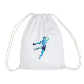 Handball, handballer, beach handball,graffiti - Drawstring Bag - white - Front