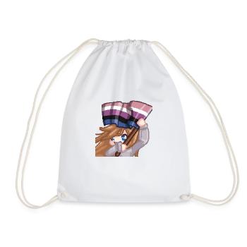 Pillowg1rl Emote mit Lesbianflagge - Turnbeutel - Weiß - Vorne