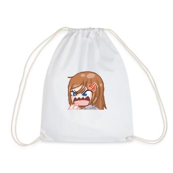 Pillowg1rl Emote Rage - Turnbeutel - Weiß - Vorne