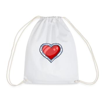 Pillowg1rl Emote Herz - Turnbeutel - Weiß - Vorne