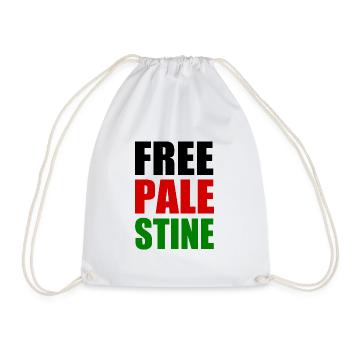 Free palestine - Drawstring Bag - white - Front