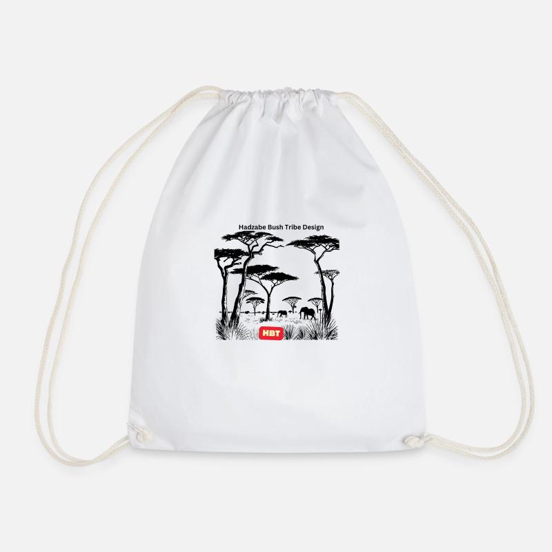 LGBT Elephant Safari - Drawstring Bag - white