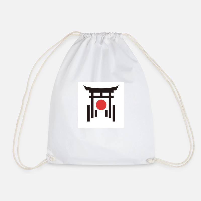 japan Shrein - Drawstring Bag - white