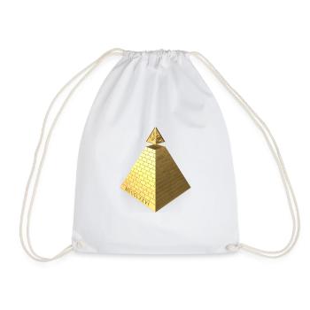 Illuminati Pyramid Gold 3D - Turnbeutel - Weiß - Vorne