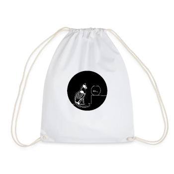Chat et poisson - Sac de sport léger - blanc - Devant