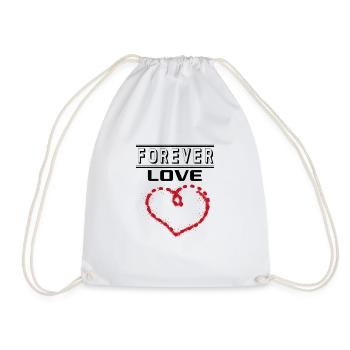 Liebe Forever I Love You Herz Hearts Wahre Liebe - Turnbeutel - Weiß - Vorne