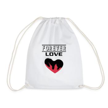 Liebe Forever I Love You Herz Hearts Wahre Liebe - Turnbeutel - Weiß - Vorne