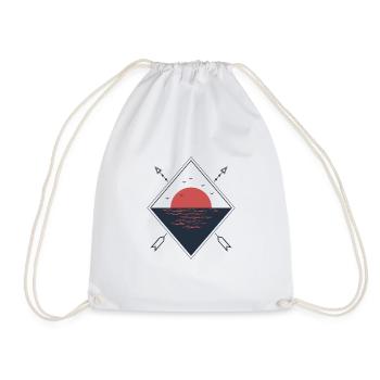 mer coucher de soleil vacances vacances Japon - Sac de sport léger - blanc - Devant