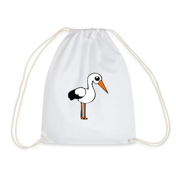 cigogne - Sac de sport léger - blanc - Devant
