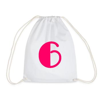 6. 6 YEARS. 6th ANNIVERSARY. 6 YEAR ANNIVERSARY. ANN - Drawstring Bag - white - Front