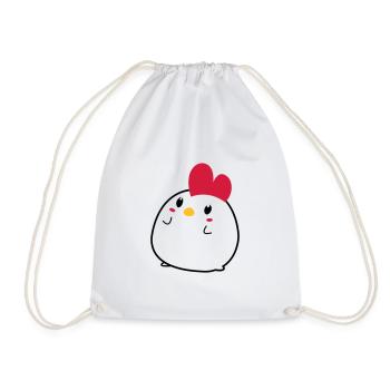 chick - Drawstring Bag - white - Front