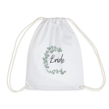Eukalyptus Bride schwarze Schrift - Turnbeutel - Weiß - Vorne