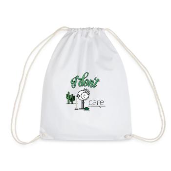 I do not care - Drawstring Bag - white - Front