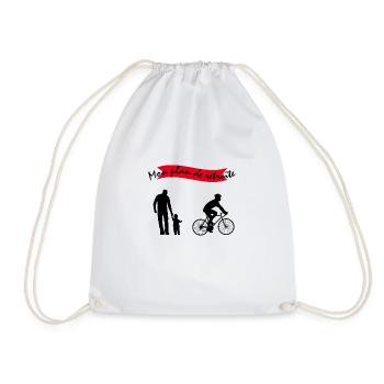Mon plan de retraite petit-fils et vélo - Sac de sport léger - blanc - Devant