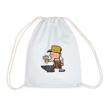 Maréchal-ferrant rétro grunge vintage - Sac de sport léger - blanc - Devant