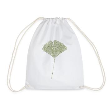 Leaf Ginkgo / Ginkgo leaf - Drawstring Bag - white - Front