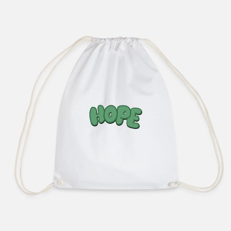 Hope - Drawstring Bag - white
