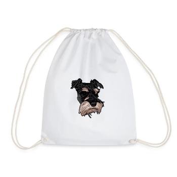 Schnauzer miniature - Sac de sport léger - blanc - Devant