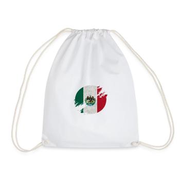 Mexiko Kreis / Flagge Geschenk - Turnbeutel - Weiß - Vorne