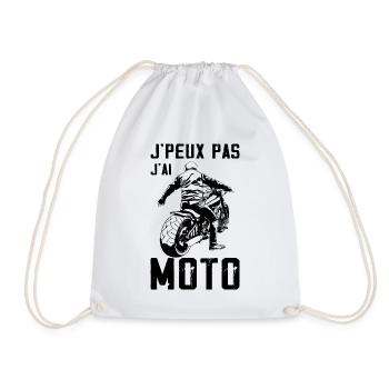 J'Peux Pas J'ai Moto - Motard - Sac de sport léger - blanc - Devant