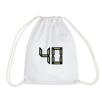 40. 40 YEARS. 40th ANNIVERSARY. 40 YEARS ANNIVERSARY - Drawstring Bag - white - Front