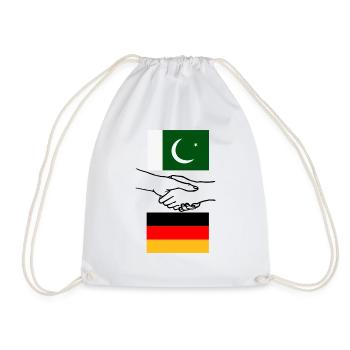 Pakistan & Deutschland - Turnbeutel - Weiß - Vorne