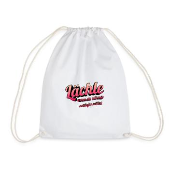 Smile joke: Want to sleep with me - Drawstring Bag - white - Front