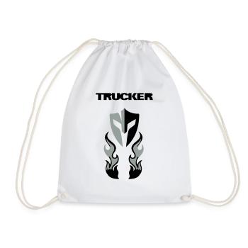Trucker  Brust - Turnbeutel - Weiß - Vorne