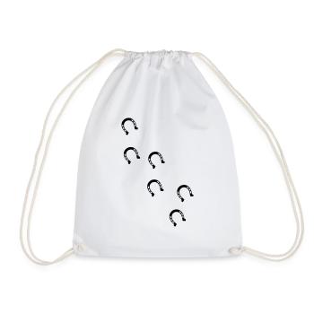 bourrin fer à cheval - Sac de sport léger - blanc - Devant