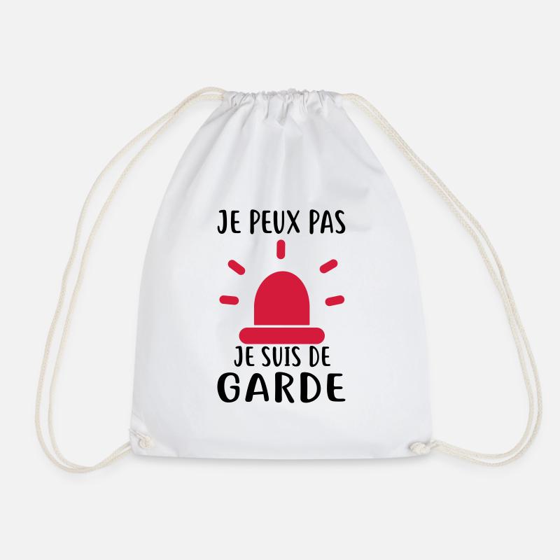 JE SUIS DE GARDE - Sac de sport léger - blanc