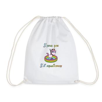 j'peux pas j'ai aqualicorne aqua-licorne - Sac de sport léger - blanc - Devant