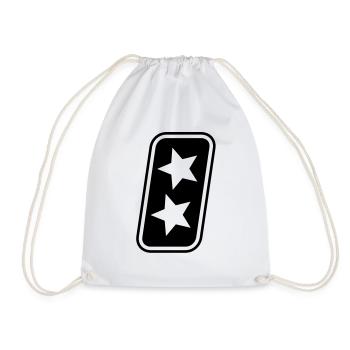 Number 8 - Drawstring Bag - white - Front