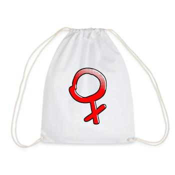 Weibliches Symbol Geschlecht Frauen Feminismus - Turnbeutel - Weiß - Vorne