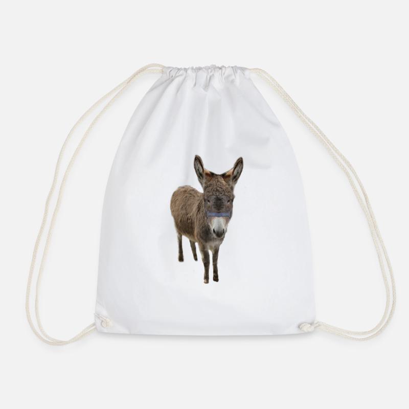ass - Drawstring Bag - white