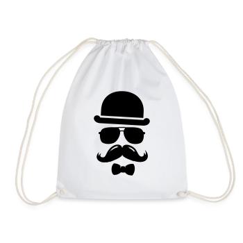 Cool swag hipster moustache boss man father - Sac de sport léger - blanc - Devant