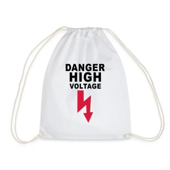 danger high voltage - Turnbeutel - Weiß - Vorne