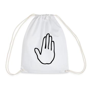 main stop - Drawstring Bag - white - Front